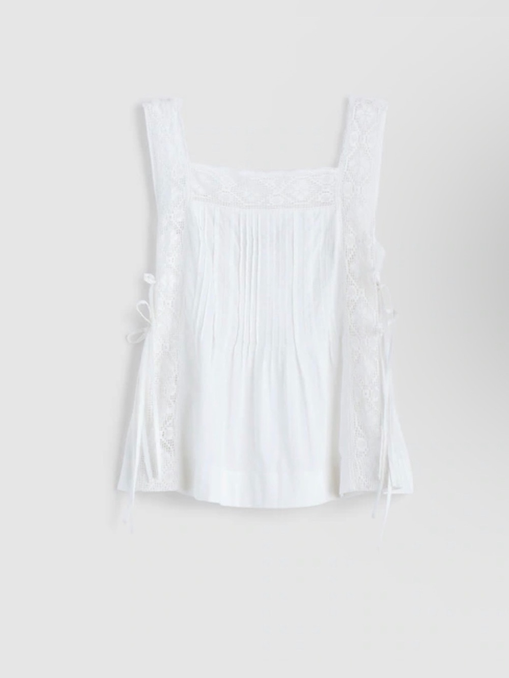 Madewell The Sophie White Lace-Trim Sleeveless Women’s Top.XL.NWT.